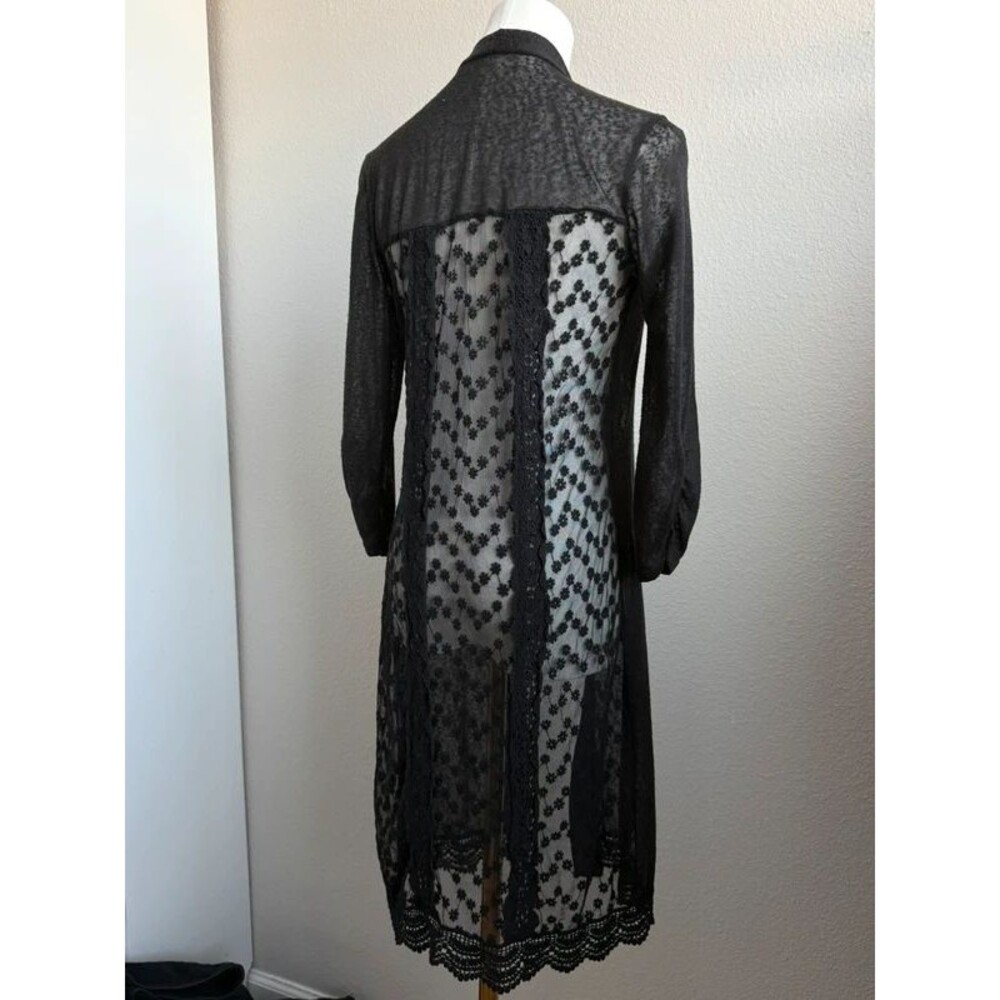 Charlotte Russe Whimsygoth black lace duster cardigan